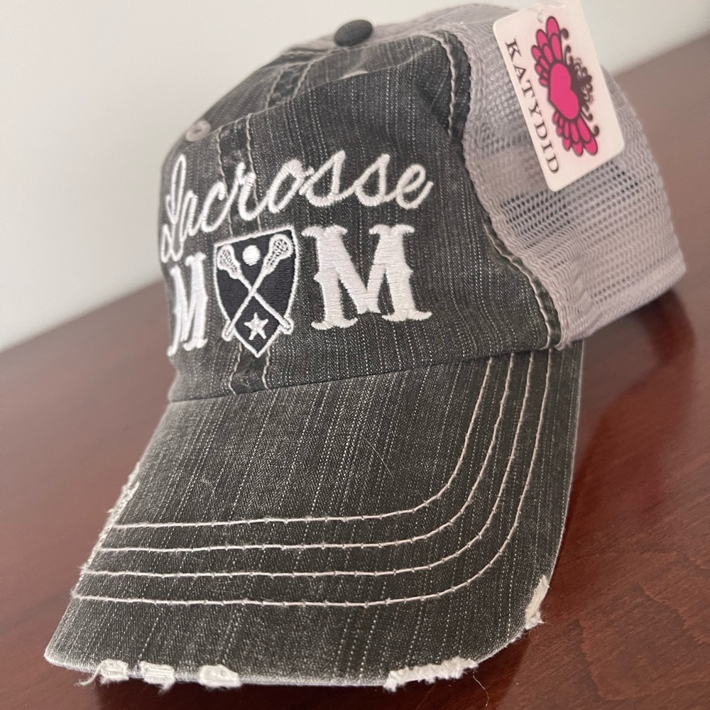 Katydid Black and Gray Lacrosse Mom Hat